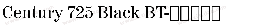 Century 725 Black BT字体转换